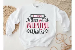 Hugs kisses and Valentine wishes SVG, Valentine's Day SVG Product Image 2