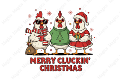 Merry Cluckin Christmas PNG Product Image 1