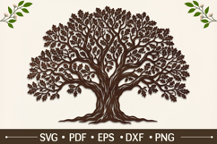 Heritage Oak Tree Laser Cut SVG Design Product Image 1