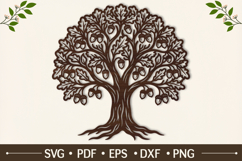 Woodland Acorn Oak Tree SVG Design Product Image 1