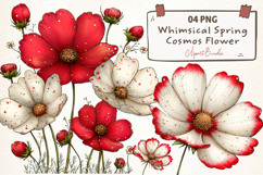 Spring Cosmos Flower Clipart Product Image 1