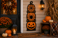 Spider Pumpkin Porch Sign SVG Product Image 1