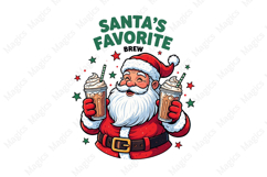 Christmas Santa's Favorite Coffee Png Product Image 1