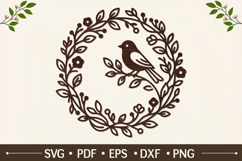 Rustic Nature Circle Laser Cut Design Product Image 1