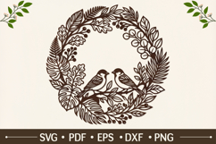 Tropical Leaf Laser Cut File Product Image 1
