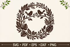 Tropical Bird Wreath SVG Product Image 1
