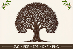 Mature Park Oak Tree SVG Product Image 1