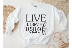 Live Love Woof SVG, Dog Bandana SVG Product Image 2
