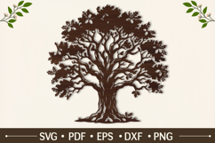 Bur Oak Tree SVG Cut File Product Image 1