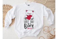 love you beary much SVG, Valentine&#039;s Day SVG Product Image 2