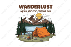 Camper PNG, Camping Sublimation Product Image 1