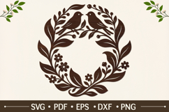 Branch Wreath Laser Cut File for Cricut Product Image 1