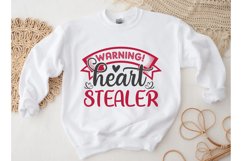 Warning Heart Stealer SVG, Valentine&#039;s Day SVG Product Image 1