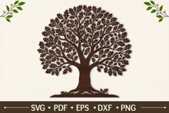 Classic Oak Tree Silhouette SVG Product Image 1