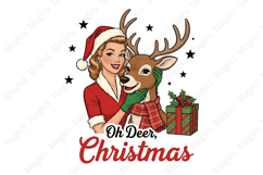Retro Girl Christmas PNG Sublimation Product Image 2