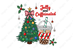 Jolly &amp; Caffeinated Coffee Christmas PNG Product Image 1