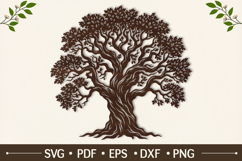 Gnarled Oak Tree Cricut SVG Product Image 1