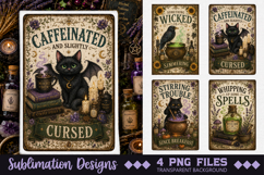 Magic Witchy Kitchen Towels PNG Sublimation Designs 4 Files Product Image 2