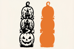 Spooky Pumpkin Porch Sign SVG Product Image 2