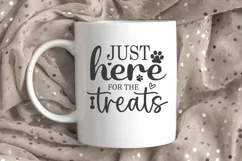 Just Here For The Treats SVG, Dog Bandana SVG Product Image 1