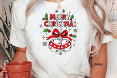 Merry Christmas Cherries Xmas Bow PNG Product Image 2
