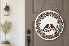Round Floral Laser Cut Wall Art Product Image 2
