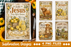 Vintage Farmhouse Kitchen Towel Sublimation PNG Product Image 2