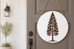 Tall Pin Oak Tree SVG Design Product Image 2