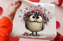 Whimsical Valentine Owl Clipart Product Image 2
