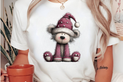 Christmas Teddy Bear Blue Clipart Product Image 2