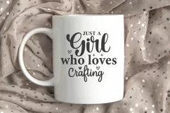 Just A Girl Who Loves Crafting SVG, Craft SVG Design Product Image 1