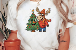Christmas Deer &amp; Tree PNG Product Image 2