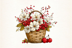 Spring Flower Basket Clipart Product Image 2