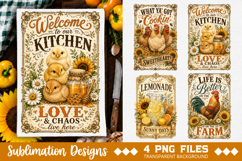 Vintage Farmhouse Kitchen Towel Sublimation PNG Product Image 2