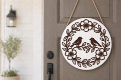 Round Flower Frame Laser Cut File Product Image 2