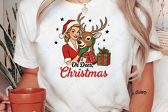 Retro Girl Christmas PNG Sublimation Product Image 1