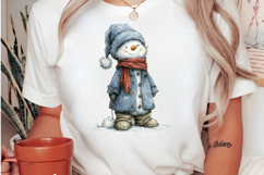 Cute Christmas Clipart, Kawaii blue Christmas Product Image 2