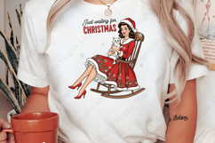 Retro Girl Christmas PNG Sublimation Product Image 2