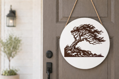Bonsai Style Windblown Tree SVG Product Image 2