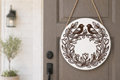 Birds on Branch Wreath SVG Product Image 2