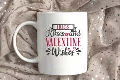 Hugs kisses and Valentine wishes SVG, Valentine's Day SVG Product Image 1