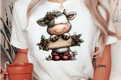 Cute Christmas Cows clipart Product Image 2