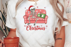 Funny Christmas Skeleton PNG Sublimation Product Image 2
