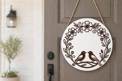 Bird Couple Floral Circle SVG Product Image 2
