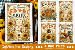 Vintage Farmhouse Kitchen Towel Sublimation PNG Product Image 2