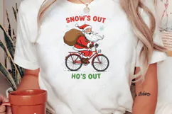 Santa Snow's out Ho Christmas Xmas PNG Product Image 2