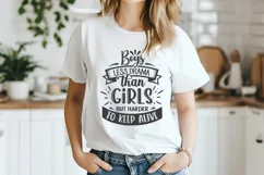 Boys Less Drama Than Girls But Harder To Keep Alive SVG Product Image 3