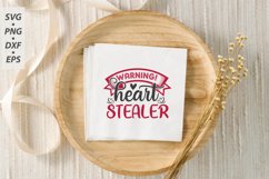 Warning Heart Stealer SVG, Valentine&#039;s Day SVG Product Image 3