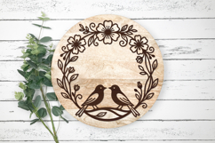 Bird Couple Floral Circle SVG Product Image 3