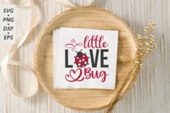 Little Love Bug SVG, Valentine&#039;s Day SVG Product Image 1